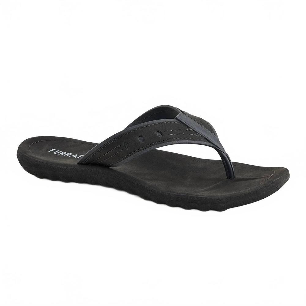 NEW FERRATO men's thong flip-flops in black